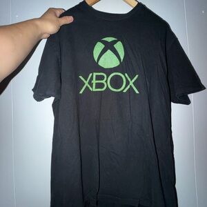 Men Xbox Vintage Black and Green Logo T-Shirt